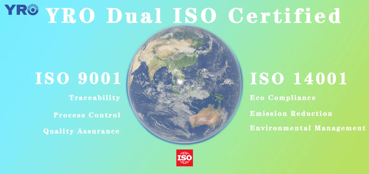 A YRO megkapja az ISO minőségi és környezetkezelési rendszer tanúsítását
