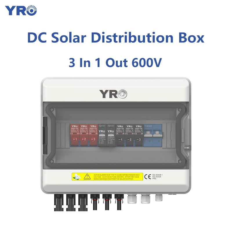 3 -ból 1 -ből 600 V DC napenergia -elosztó doboz