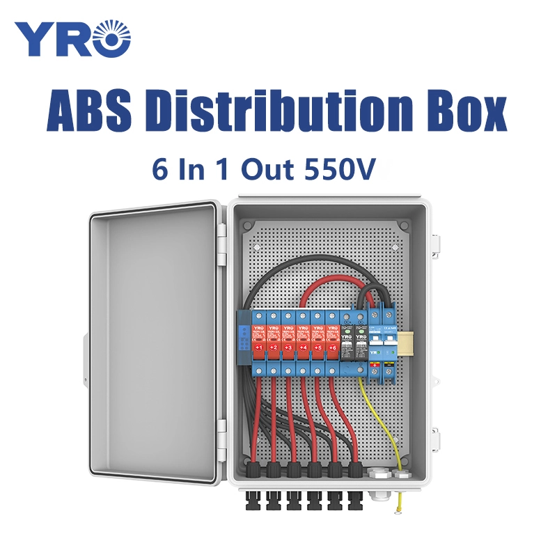 6 in 1 out 550 V DC ABS elosztó doboz